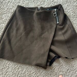 Suede skort